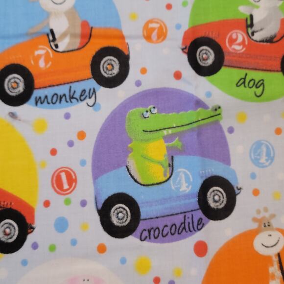 Cotton Fabric Animal Cars Race Print 1 Yd x 44" Kids Sewing Hancock Fabrics - Picture 9 of 13